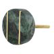 Forest Green Round Brass Marble Stone Cabinet Knobs